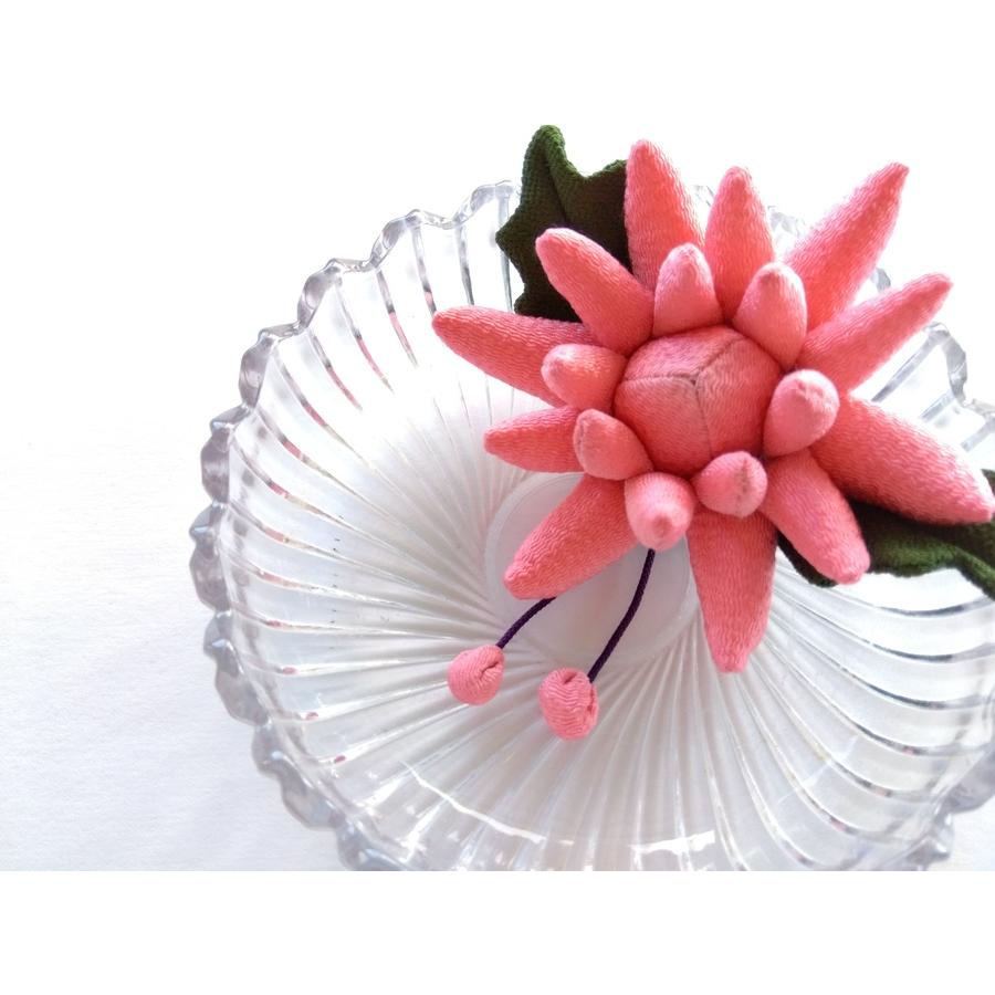 ちりめん細工 菊 きく 1P 装飾 オーナメント 縮緬 手作り 逸品