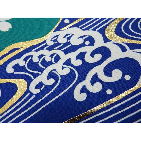 訪問着 付下げ 洗える 反物 絵羽 踊り着物 緑に桜 516 : いけのや 
