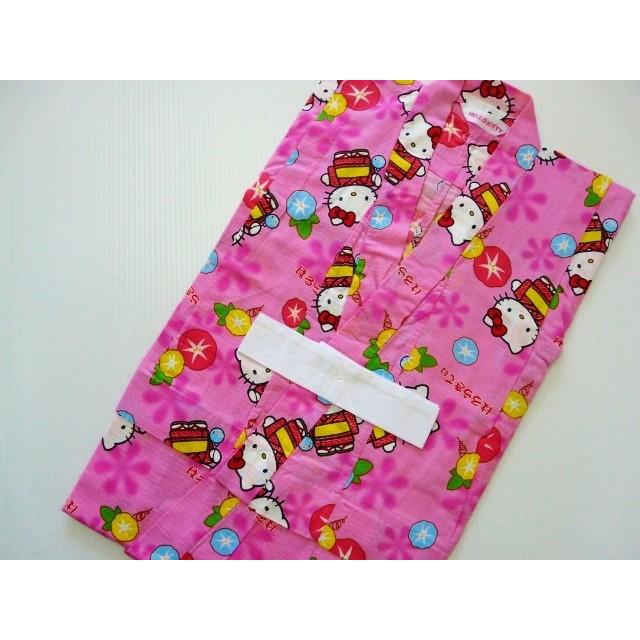女の子 浴衣 子供浴衣 ゆかた ピンク地 ハローキティ 朝顔 110cm 079 44 079 いけのや 通販 Yahoo ショッピング