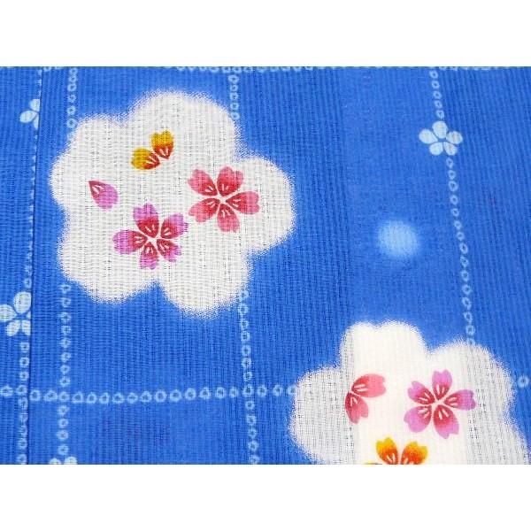 女の子 浴衣 子供浴衣 90cm 青に花柄 101 ggp : いけのや - 通販 