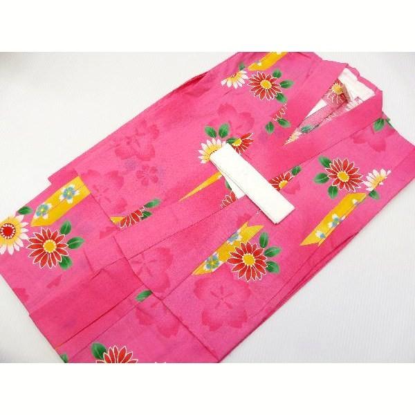 女の子 浴衣 子供浴衣 110cm ピンク 花柄 79 ggp