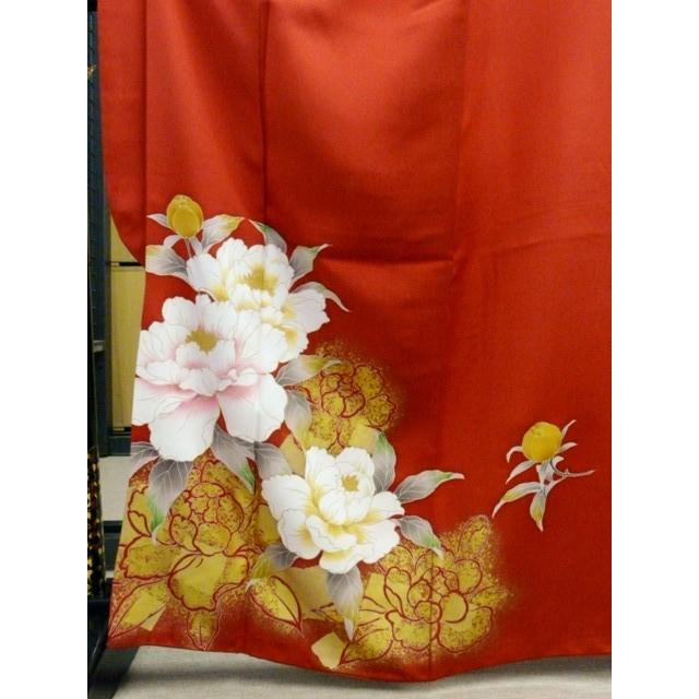 振袖 身長163-178cm 赤×金　正絹 振袖 身長163-178cm 赤×金 正絹 振袖 身長163-178cm 赤×金 正絹