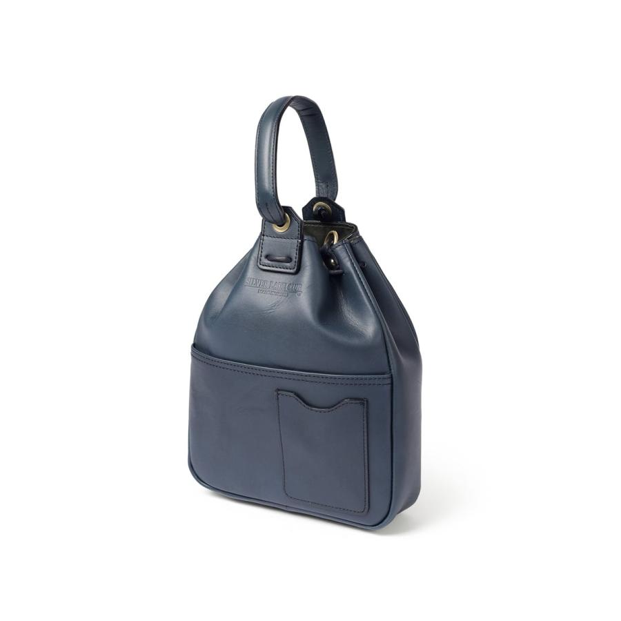 SILVER LAKE 巾着 ショルダーバッグ メンズ 牛革 オイルレザー