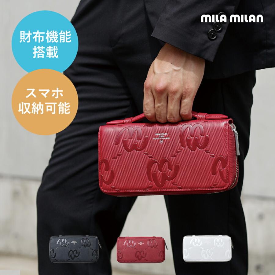 クラッチバッグ メンズ ユニセックス 【mila milan スマートセルバッグ