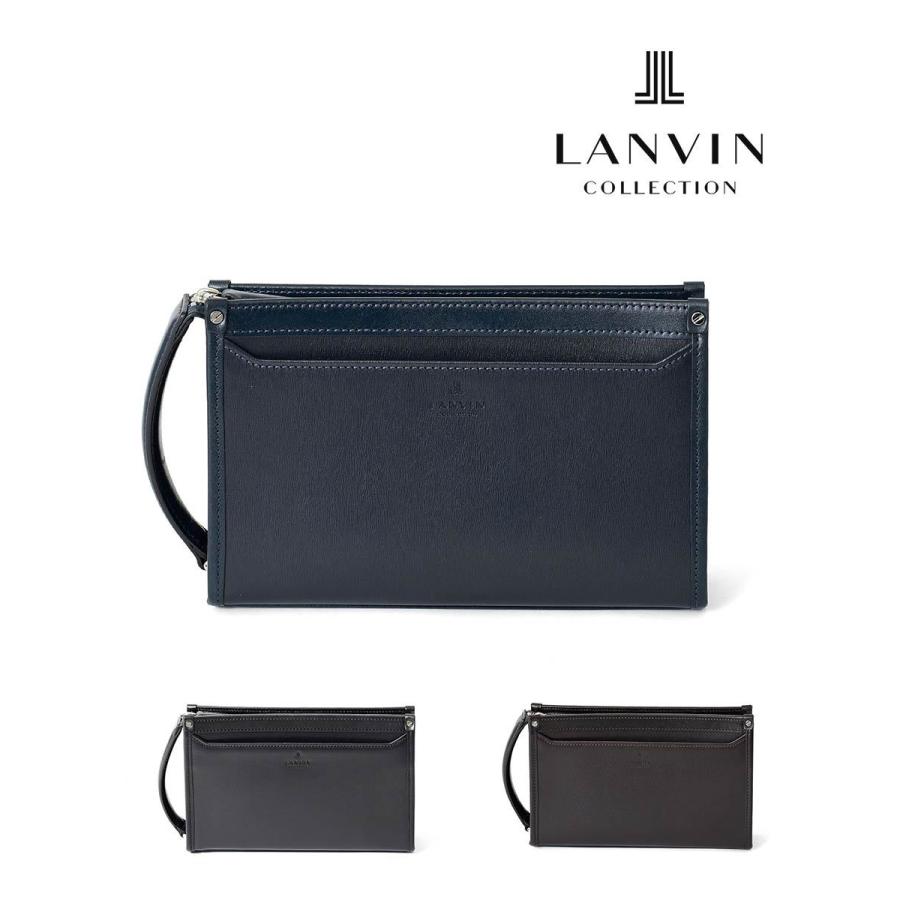良好品 冠婚葬祭 結婚式 クラッチバッグ フロー 24cm レザーメンズバッグ Collection Lanvin コレクション イケテイ公式 ランバン 紳士 コンパクト ミニバッグ 小さい鞄 社会人 男性 バッグ