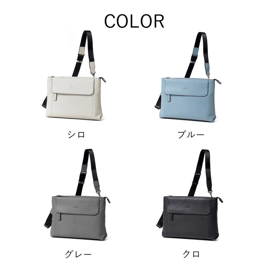 ショルダーバッグ クラッチバッグ メンズ B5 牛革 レザー 撥水 軽量【LANVIN COLLECTION レザークラッチ兼ショルダーバッグ B5 (カンヌ) No.285112】の画像