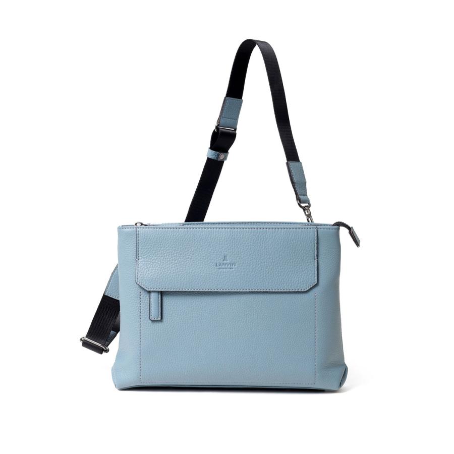 ショルダーバッグ クラッチバッグ メンズ B5 牛革 レザー 撥水 軽量【LANVIN COLLECTION レザークラッチ兼ショルダーバッグ B5 (カンヌ) No.285112】の画像