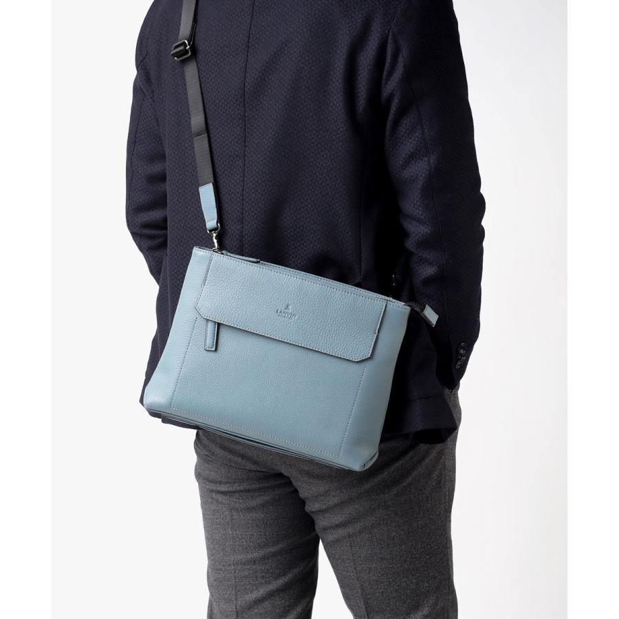 ショルダーバッグ クラッチバッグ メンズ B5 牛革 レザー 撥水 軽量【LANVIN COLLECTION レザークラッチ兼ショルダーバッグ B5 (カンヌ) No.285112】の画像