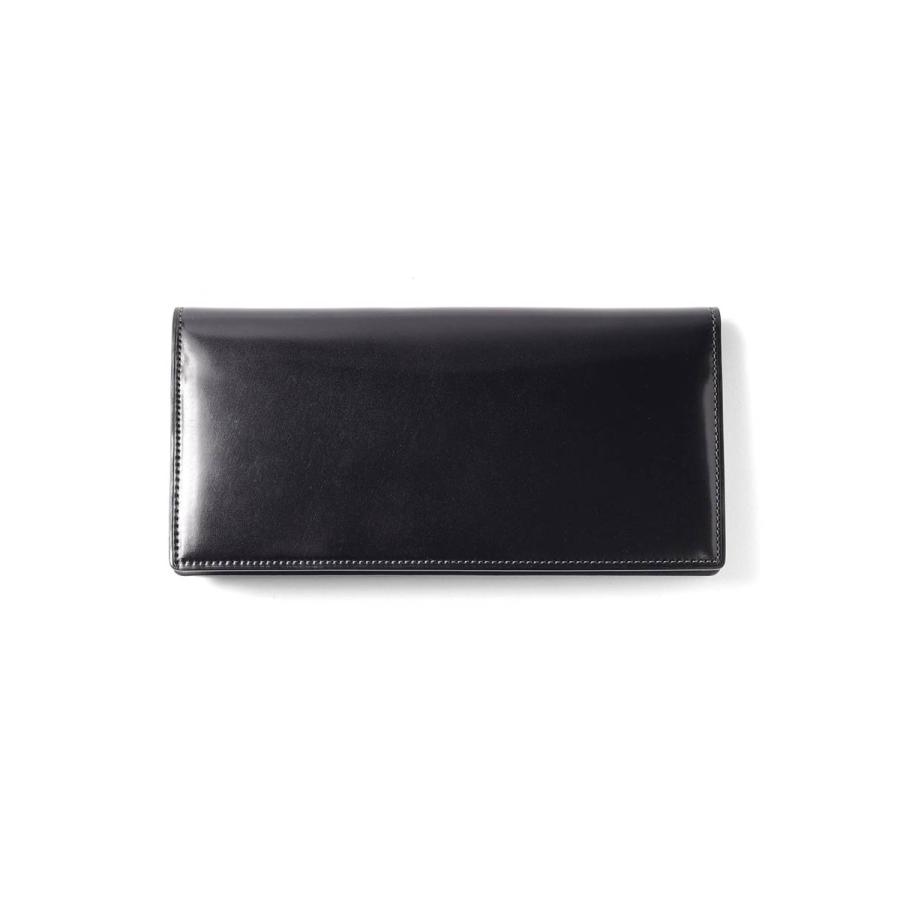 FUJITAKA公式 コードバン かぶせ長財布 カード段14 イニシャル刻印 名入れ (フォールII小物) No.614616 日本製 本革 レザー 馬革 メンズ 男性 ウォレットの画像