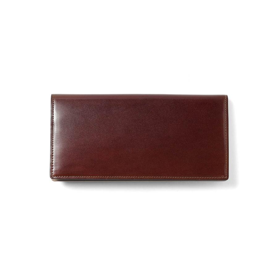 FUJITAKA公式 コードバン かぶせ長財布 カード段14 イニシャル刻印 名入れ (フォールII小物) No.614616 日本製 本革 レザー 馬革 メンズ 男性 ウォレットの画像
