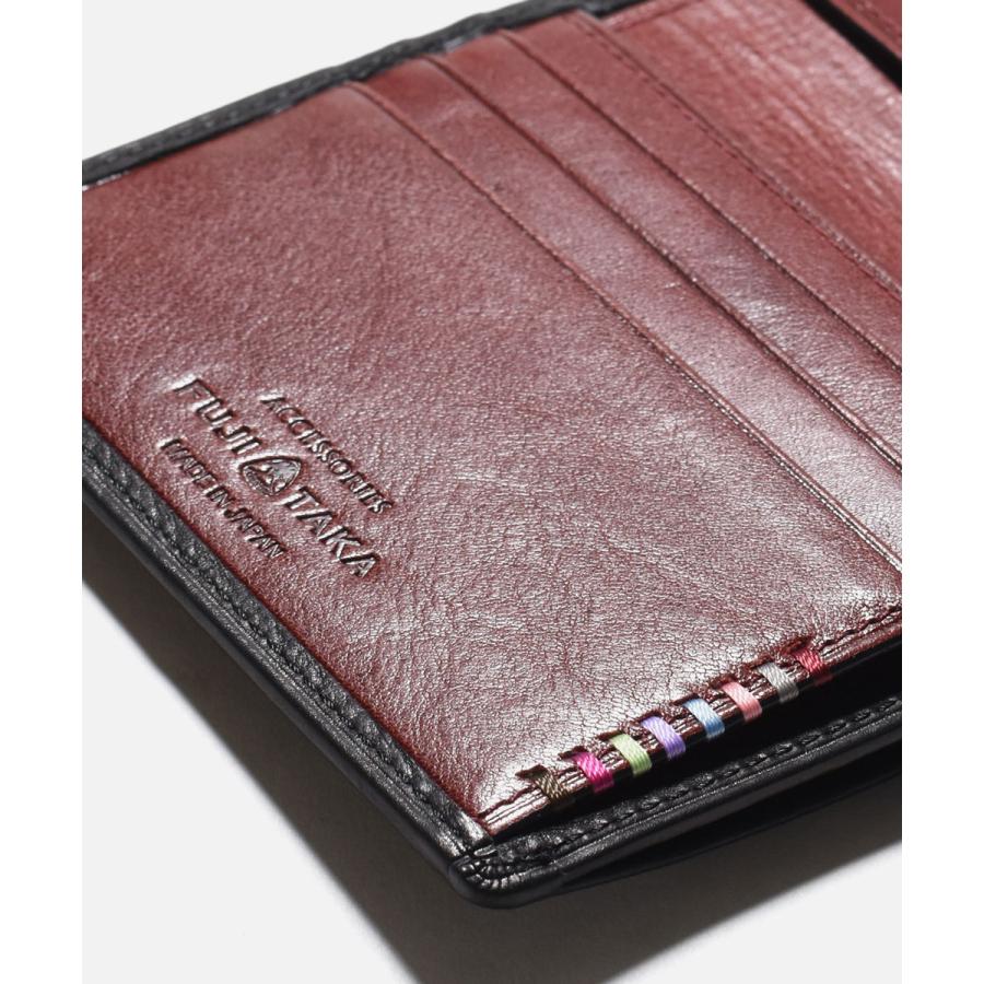 FUJITAKA フジタカ 公式 FUJITAKA ACCESSORIES コンパクト 二つ折り財布 カード段6 (ネイション) No.618610の画像