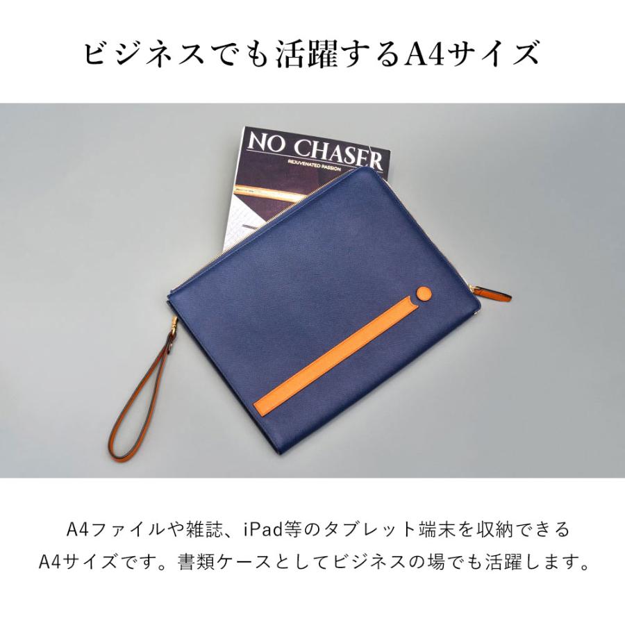 FUJITAKA公式 meets レザークラッチバッグ A4 (NO CHASER) No.625251 メンズ コラボ ワープロラックス 本革 日本製 セカンドバッグ フォーマルの画像
