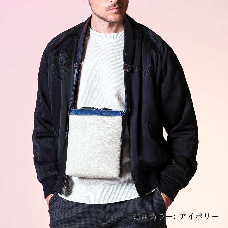 FUJITAKA フジタカ 公式 ネックポーチ型 レザーショルダーバッグ (ソル