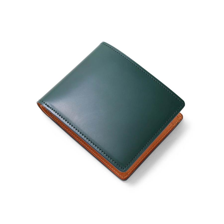 FUJITAKA公式 コードバン 二つ折り財布 カード段4 (ガーネット) No.661614 革 本革 レザー 馬 革財布 2つ折り 折り財布 メンズ財布 イニシャル刻印 名入れの画像