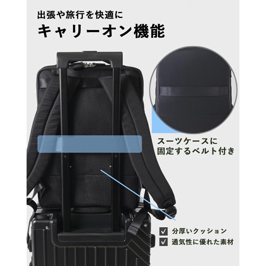 リュック A4 13.3インチPC対応 メンズ 【IS/IT ビジネスリュック A4 2層 (ラップトップII) No.929712】の画像