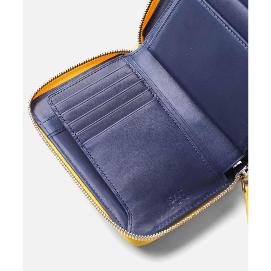 二つ折り財布 カード段9 【IS/IT ラウンドファスナー エイ革 レザー (ガルーシャ小物) No.942603】の画像