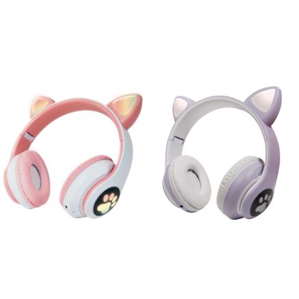 猫耳 ヘッドフォン ワイヤレス ネコ耳 光る マイク 付き Bluetooth対応