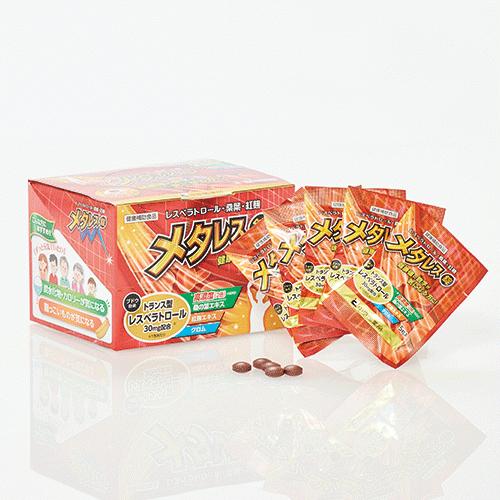 レスベラトロール 30mg  トランス型 メタレス 5粒入り×30包 1か月分 クロム 桑の葉 紅麹 モナコリン K2% 健康サポート 健康維持 サプリ 美容 健康サプリ | 中京医薬品 | 09