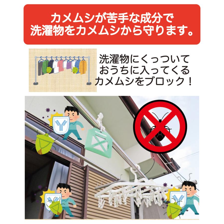 カメムシ 対策 かめむし よせつけない 防御 防虫 対策 ベランダ 洗濯物 屋外 吊り下げ Ｃ．ＴＬＣ カメムシ忌避剤 植物由来成分 特殊カプセル 中京医薬品 日本製｜ikiiki-ryouhin｜10