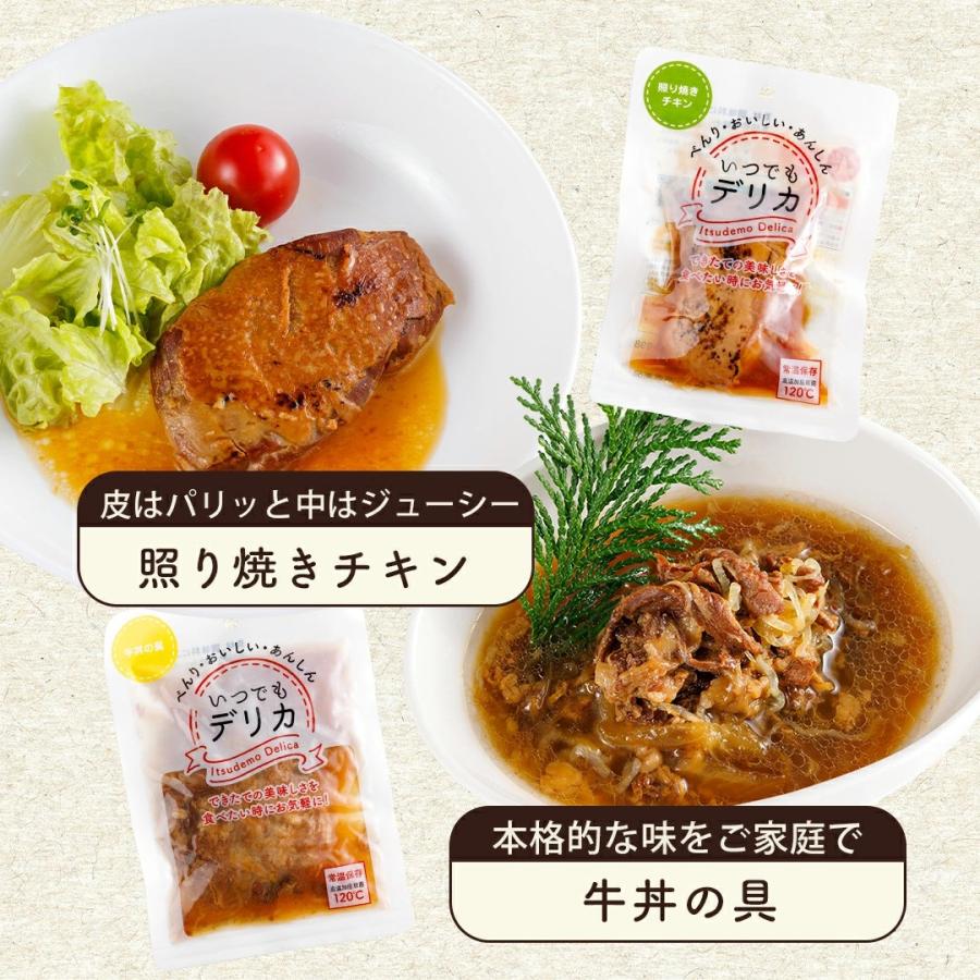 レトルト おかず 常温保存 レトルト食品 【 肉肉セット 】 いつでもデリカ  惣菜 防災食 プレゼント 贈答 保存食 無添加 無着色 セット 日本製｜ikiiki-ryouhin｜13