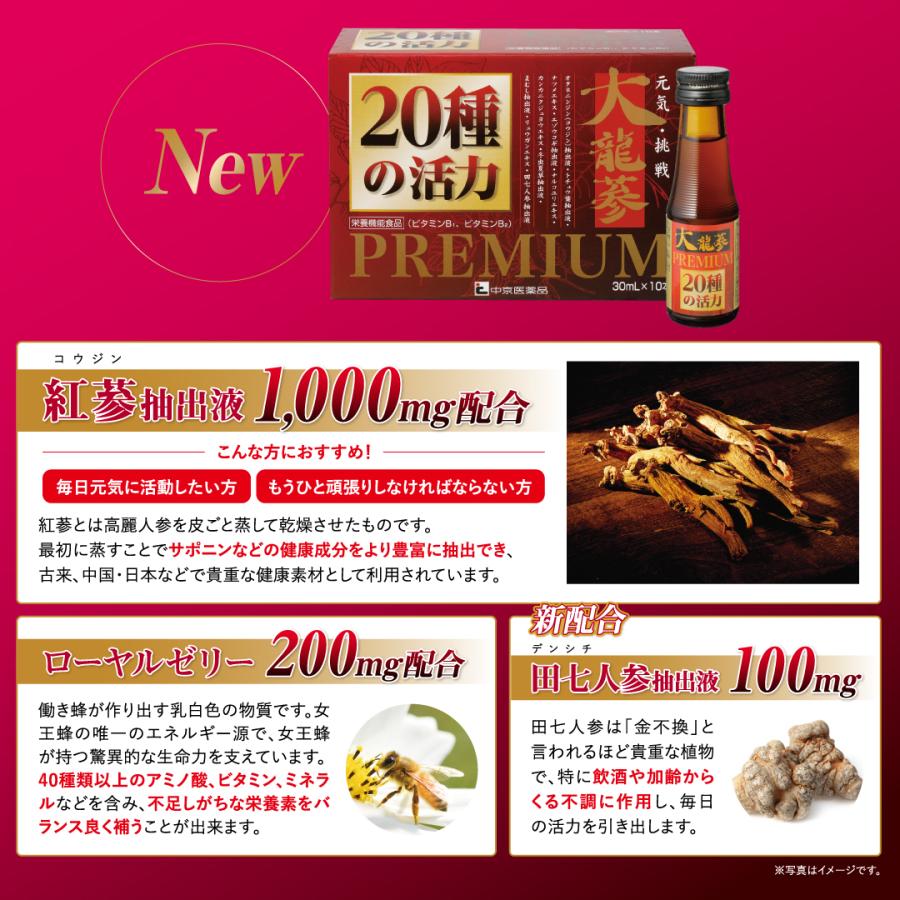 高麗人参 紅参 田七人参 まむし 【 大龍参 PREMIUM10本入】 栄養 