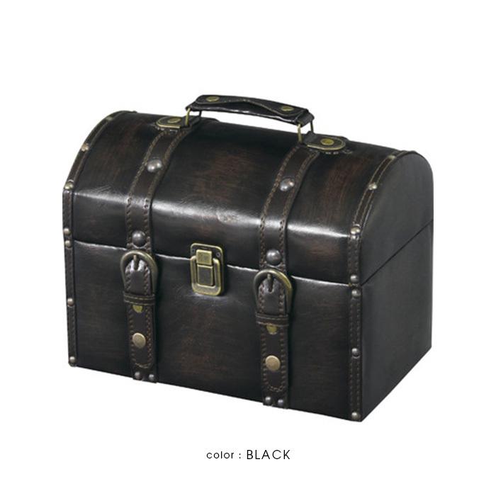 小物収納 アンティーク風 トランク型収納ケース 幅30cm 収納 spp