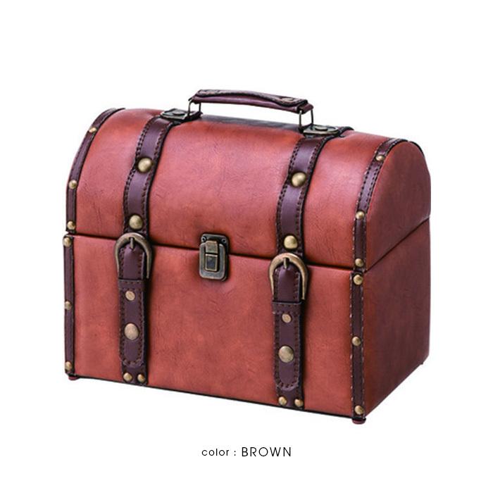 小物収納 アンティーク風 トランク型収納ケース 幅30cm 収納 spp