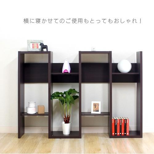 S型 ディスプレイシェルフ 5段 S字ラック 木製 幅120cm : IKIKAGU