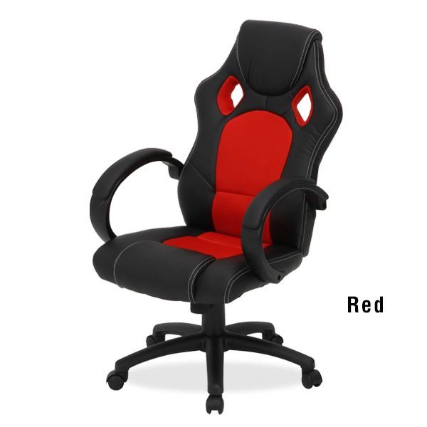 ゲーミングチェア レッド ブラック ブルー レーシングチェア オフィス
