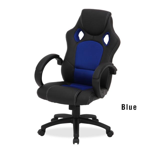 ゲーミングチェア レッド ブラック ブルー レーシングチェア オフィス