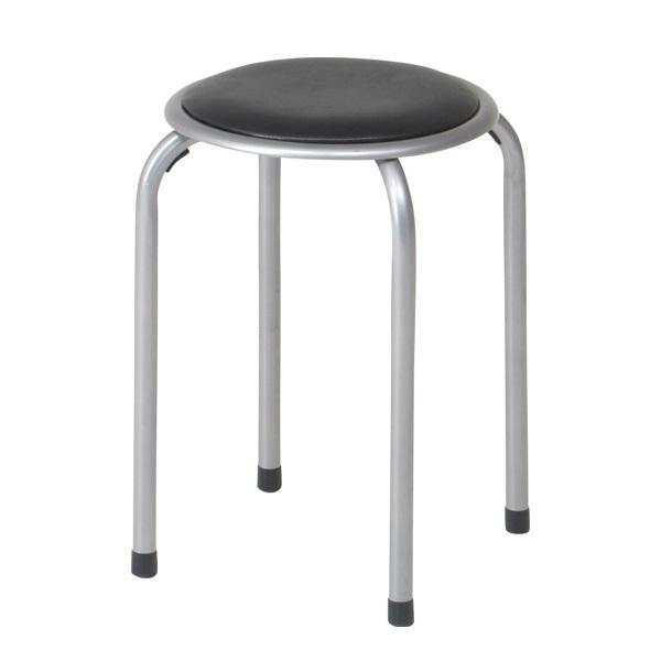 パイプ丸椅子 12脚セット スタッキングスツール 事務所 会議室 パイプ