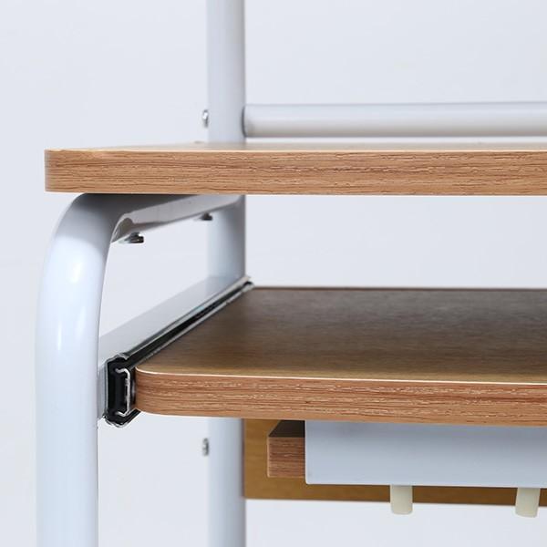 コンパクト パソコンデスク 幅60cm キャスター付き 省スペース