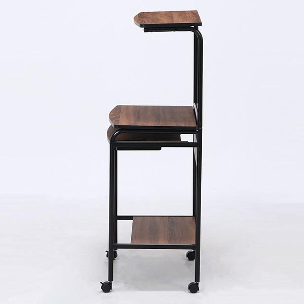 コンパクト パソコンデスク 幅60cm キャスター付き 省スペース