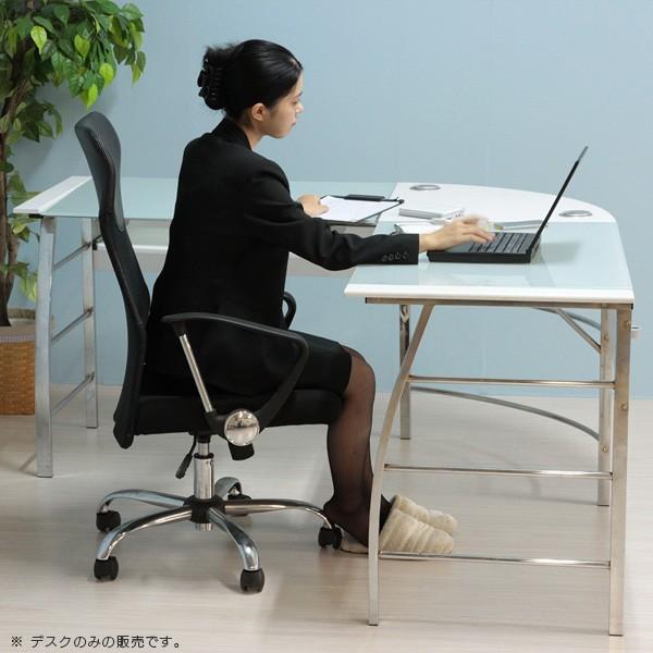 L型コーナーデスク ガラス パソコンデスク ブラック 黒 ホワイト L型コーナーデスク ガラス パソコンデスク ブラック 黒 ホワイト