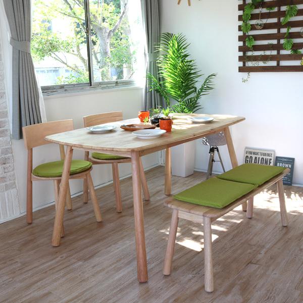 ダイニングテーブルセット 4人 ベンチ 北欧 4人用 木製 天然木 無垢