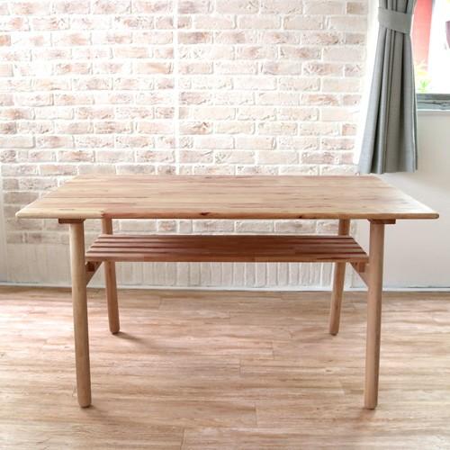 北欧風 ダイニングテーブル 単品 幅120cm 4人掛け用 木製 天然木 無垢