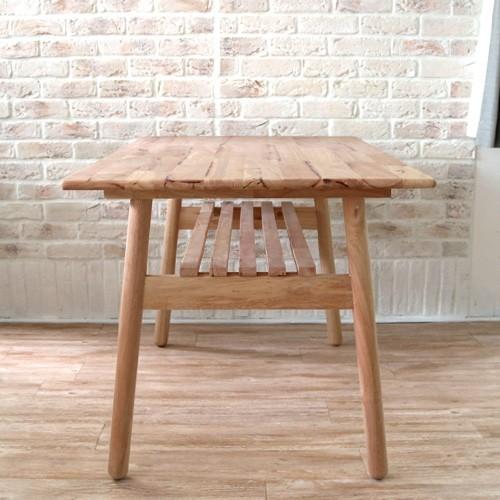 北欧風 ダイニングテーブル 単品 幅120cm 4人掛け用 木製 天然木 無垢