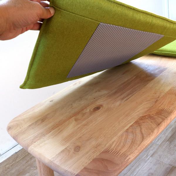 【国内即発】北欧風 ダイニングベンチ 100 クッション2個付 木製 天然木 無垢 ナチュラルテイスト