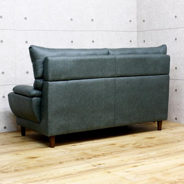 ファブリックソファ 2人掛け 2P ソファー ハイバック フェイクレザー