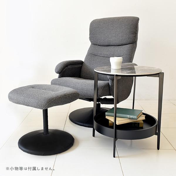 サイドテーブル 49.5 円形 セラミック 大理石風 傷に強い 丸形