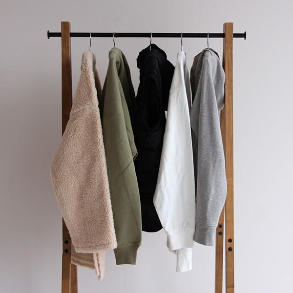 ハンガーラック ソフトヴィンテージ風 北欧風 収納付き シンプル