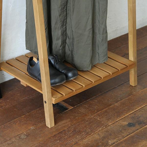 ハンガーラック ソフトヴィンテージ風 北欧風 収納付き シンプル