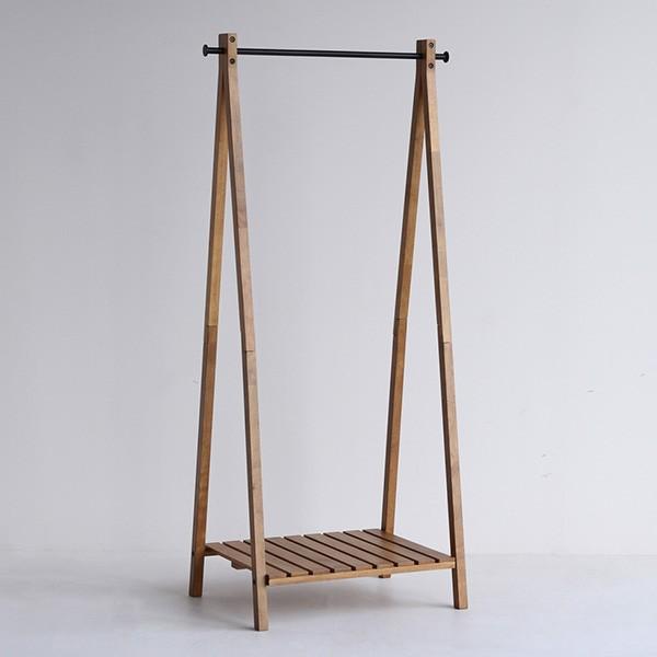 ハンガーラック ソフトヴィンテージ風 北欧風 収納付き シンプル