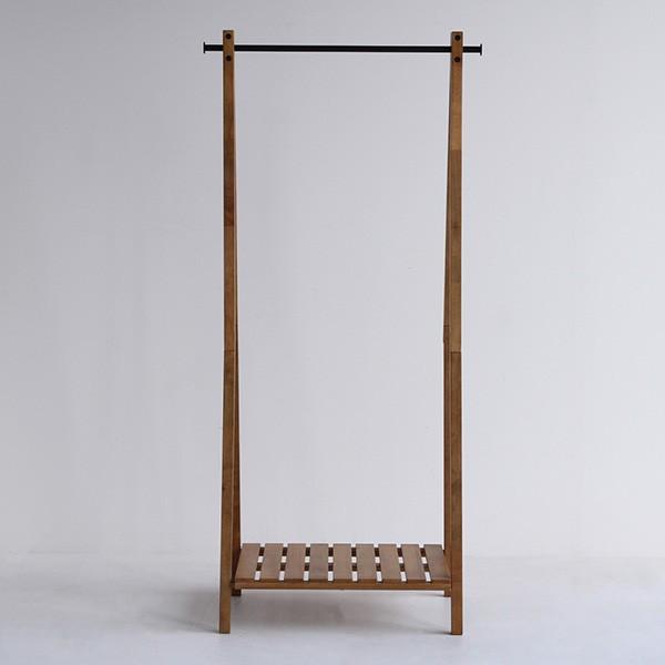 ハンガーラック ソフトヴィンテージ風 北欧風 収納付き シンプル