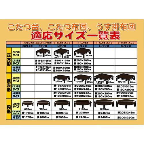 国産こたつ掛け布団  約205×205cm 正方形 和柄 spp｜ikikagu｜05