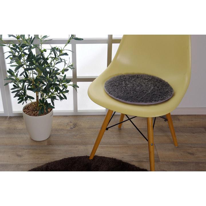 円形 チェアパッド 同色4枚組 35cm 丸 単品 滑り止め 洗える 丸洗い