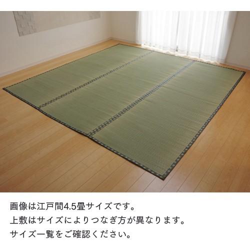 双目織 い草 上敷きカーペット 本間 8畳 382×382 ラグ 国産 松