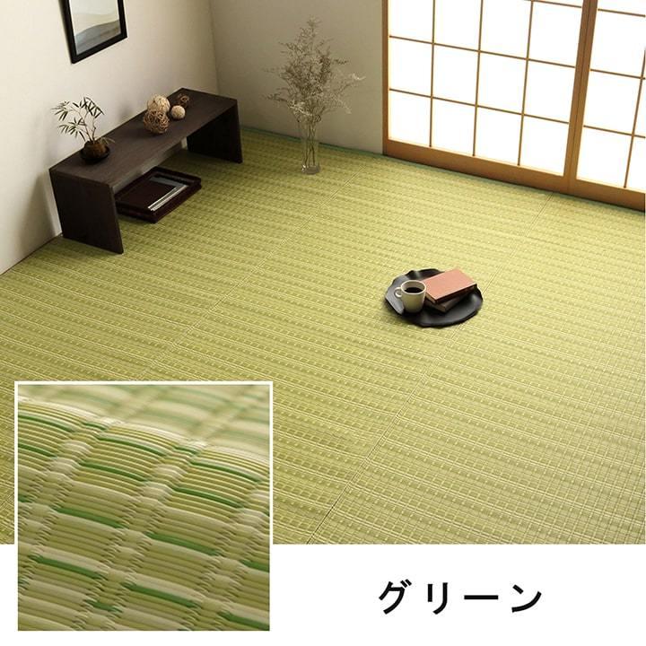 日本製 洗える ダイニングラグ 本間8畳 382×382cm 国産 拭ける ござ