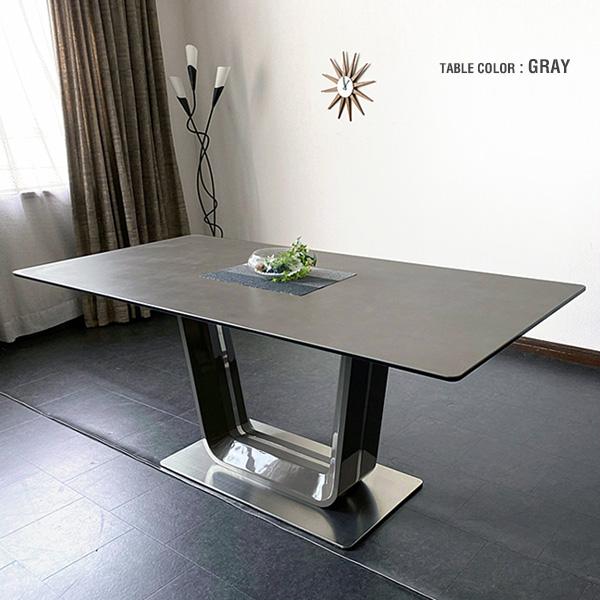 ダイニングテーブル セラミック ホワイト グレー 4人 4人用 4人掛け