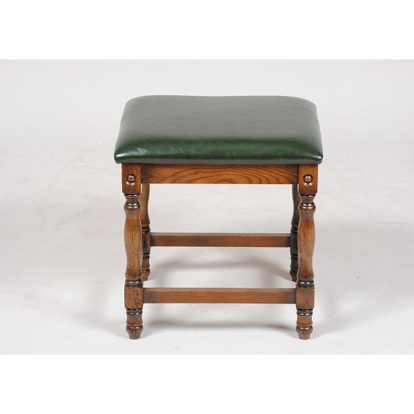 スツール ドレッサースツール 緑合皮 幅40 いす 椅子 チェアー チェア